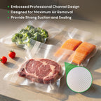 FRESKO Vacuum Sealer Bags Rolls with Write-On Labels, 11" x 20' 2 Pack Bags, BPA Free, Heavy Duty, Customized Size for Food Storage and Sous Vide