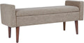 HomePop Fulton 48" Storage Bench - Midtone Gray Fabric