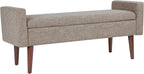 HomePop Fulton 48" Storage Bench - Midtone Gray Fabric