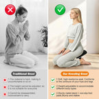 Meditation Bench Kneeling Stool Adjustable Height for Yoga, Home Studio Meditation – Portable Folding Seiza Chair with Non-Slip Cushion, 3 Level Ergonomic Metal Prayer Stool
