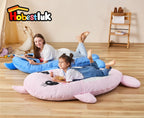 Hobestluk Bean Bag Chairs Bean Bag Floor Cushion, Bean Bag Chair for Adults Beanbag Lounger for Living Room Bedroom or Playroom (Pink, Medium, Dolphin)