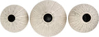 Creative Co-Op White Stoneware Vases with Textured Black Polka Dots (Set of 3 Sizes)