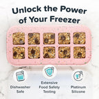 Souper Cubes 2 Tbsp Silicone Freezer Molds with Lids, Cotton Candy, 2-Pack | 100% Platinum-Cured Silicone Freezer Trays, Oven & Microwave Safe, Perfect for Freezing Garlic, Herbs, Tomato Paste and More