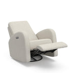 Storkcraft Santa Monica Power Recliner Swivel Glider (Dune Basketweave) – Effortless Electronic Power Recline, USB-A & USB-C Charger