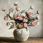 6Pcs Viral Peony Artificial Flowers for Vase，27in Real Touch Fake Flowers Branches with Flexible Wired Stems for Home Decor DIY Bouquet Centerpieces Wedding Shower Fillers Arrangements,Dusty