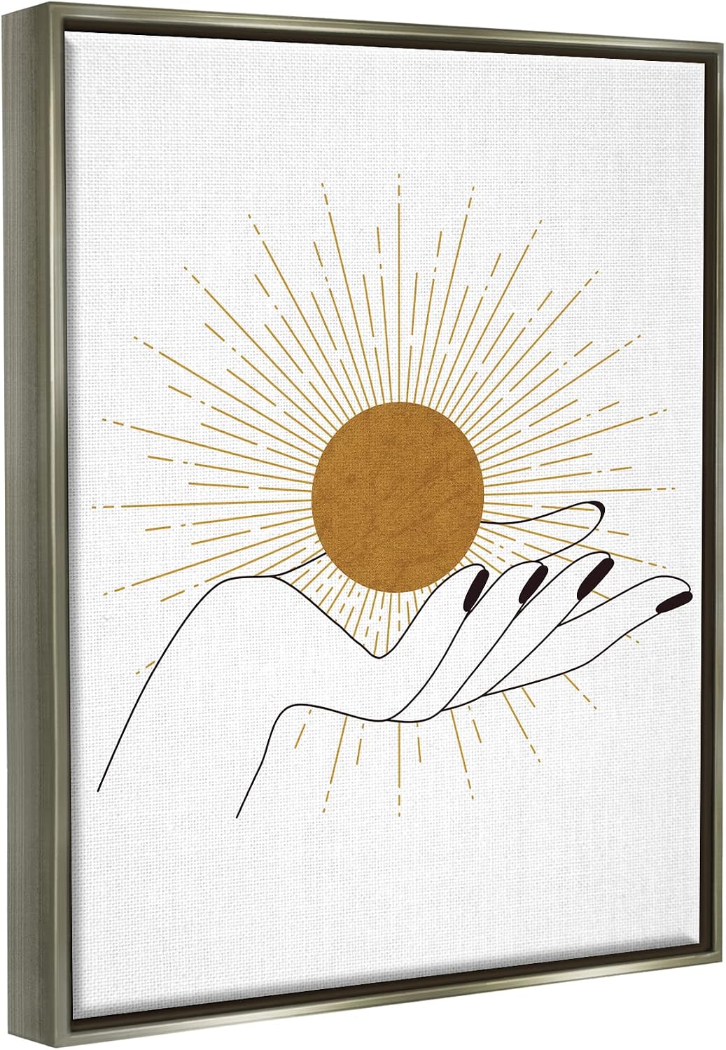 Stupell Industries Hand Holding Deco Inspired Sun with Rays, Design by JJ Design House LLC
