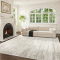 Srugn Washable Rugs 8x10 Area Rugs for Living Room,Ultra Soft Faux Wool Retro Rugs for Bedroom,Dining Room,Non Slip&Non-Shedding Low Pile Vintage Print Rug Indoor Large Carpets for Home Office Decor