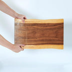 Wood Slice Slab Side Table Top 19.7"x13.8"x1.96" Rectangle Handmade Live Edge Handcrafted Plate Natural Solid Wooden Board for Bench DIY Epoxy Resin End Table Slab Untreated Wall Home Décor