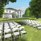 10 Pack White Folding Chairs, Plastic Folding Chairs Outdoor Indoor, 350lb Capacity,Portable Event Chair, Lightweight Folding Chair,for Events Office Wedding Party Rental Picnic Patio