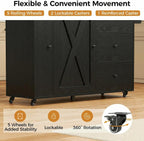 IRONCK Kitchen Island with Storage, 47.2in Rolling Island on Wheels, Kitchen Cart with Drop Leaf, 3 Spacious Drawers, Storage Cabinets and Towel Rack for Home, Dining Room