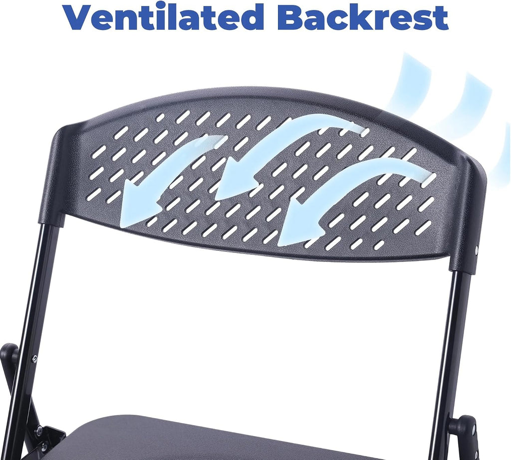 Lightweight Plastic Folding Chair with Non-Slip feet, Stackable Design for Easy Storage, Suitable for Parties, Camping, picnics, backyards, patios, banquets, Weddings, and Additional Home use