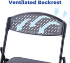 Lightweight Plastic Folding Chair with Non-Slip feet, Stackable Design for Easy Storage, Suitable for Parties, Camping, picnics, backyards, patios, banquets, Weddings, and Additional Home use