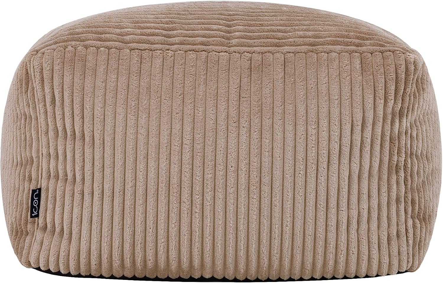 icon Amara Small Cord Bean Bag Footstool with Filling Included, Brown