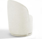 360° Swivel Barrel Accent Chair, Chenille Upholstered Kitchen Dining Room Chair, Makeup Vanity Side Chair for Bedroom Living Room - Beige
