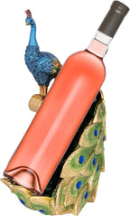Decorative Wine Bottle Holder - Peacock Blue