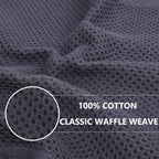 Homaxy 100% Cotton Waffle Weave Kitchen Dish Cloths, Ultra Soft Absorbent Quick Drying Dish Towels, 12 x 12 Inches, 6-Pack, Mixed Color