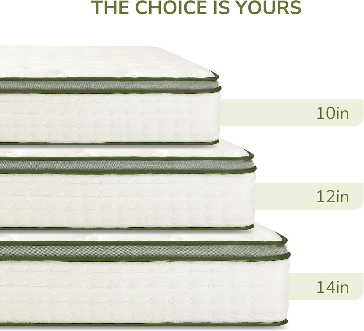 Queen Mattress, 12 Inch Medium Firm Hybrid Mattress in a Box, Motion Isolation, Reinforced Edge Support, Fiberglass-Free, Pressure Relief, CertiPUR-US Certified