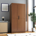 Runboll Kitchen Pantry Cabinet, Storage Cabinet Buffet Cabinet with Doors and Shelves for Kitchen, Dining Room and Living Room, Dark Walnut