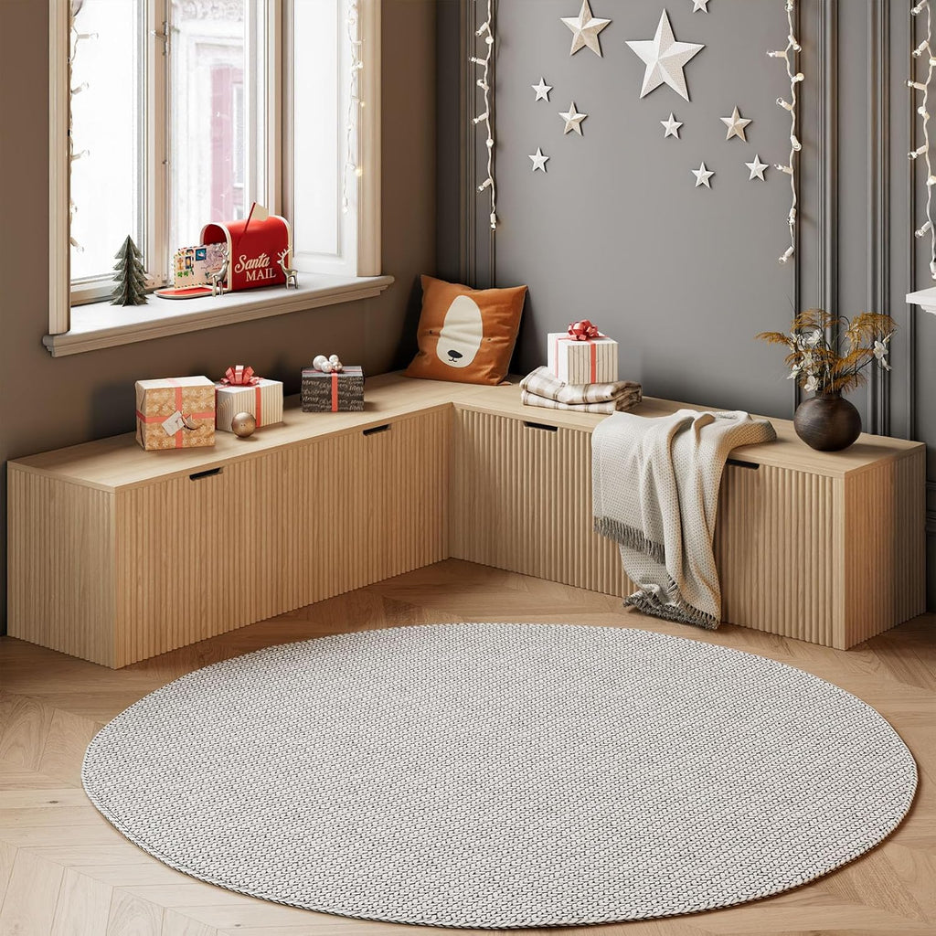 L-Shaped Corner Bench with Hidden Storage – Backless Breakfast Nook Seating, Modular Corner Nook Bench for Kitchen or Dining Room, Space-Saving Dining Bench with Storage