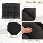 Floor Chair with Back Support Folding Chair with 6 Adjustable Position, Padded Sleeper Bed, Floor Gaming Chair, Meditation Chair, Gaming Floor Chairs for Adults (Country Rustic, Black)
