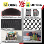 Magnetic Dry Erase Marker Holder for Whiteboard, 5 Slots Metal Pen Holder with Strong Magnets, 10inch Large Capacity Storage Basket Organizer for Office, School and Home (Black)