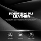 GTPLAYER Big and Tall Gaming Chair 400lbs Heavy Duty Office Chair with Footrest, High Back Pocket Spring Ergonomic Computer Chair for Adults, Wide Seated Cushion with Linkage Armrests, Leather Black