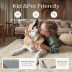 2x6 Washable Runner Rug for Hallway Kitchen Beige Low Pile Non Slip Runner Neutral Distressed Carpet Bathroom Front Door Beside Bed Home Decor