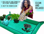 BIUWING Extra Large Plant Repotting Mat,Thickened Waterproof for Indoor Plant Transplanting and Mess Control,Foldable Succulent Portable Gardening Mat (43'*30',Green)