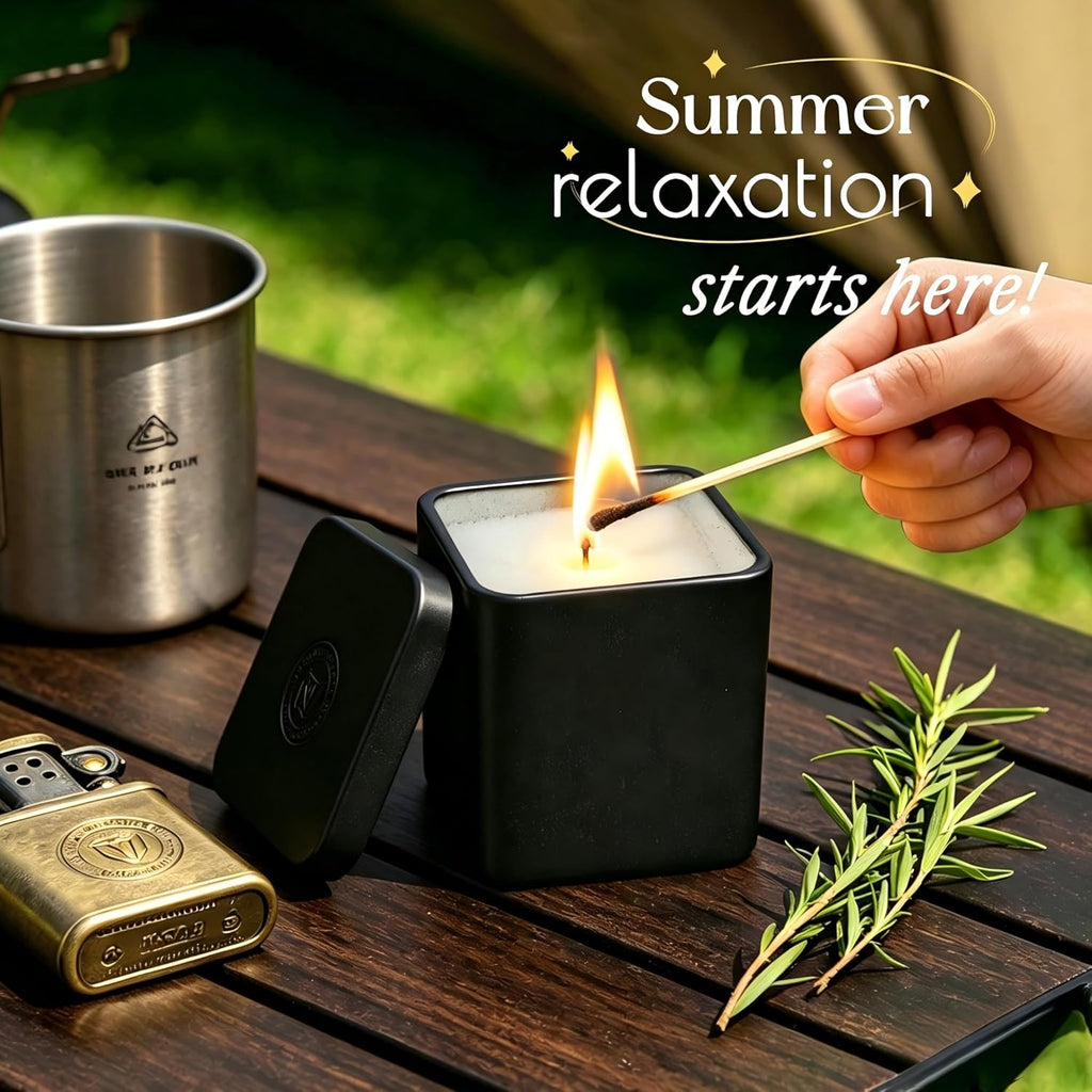 Citronella Candle Outdoor,Pearled Candle Sand Gift Set 1.3LB,50 Wicks,2 Large Jar, Natural Lemongrass Scent, 120Hour Burn,Refillable Pearl Wax Sand Candle Set for Indoor Patio Garden Camping Backyard