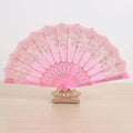 Butterfly Vintage Folding Fan Chinese Hand Fan Pink Cherry Blossom Dance Fan 24 cm for Hanfu Qipao Photo Props Stage Performance