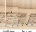 JOYZAN Purse Organizer for Closet, Adjustable Shelf Dividers for Closet Organizer Clear Acrylic Closet Purse Organizer Detachable Handbag Storage Separator Dividers for Home, Office - 4 Pack