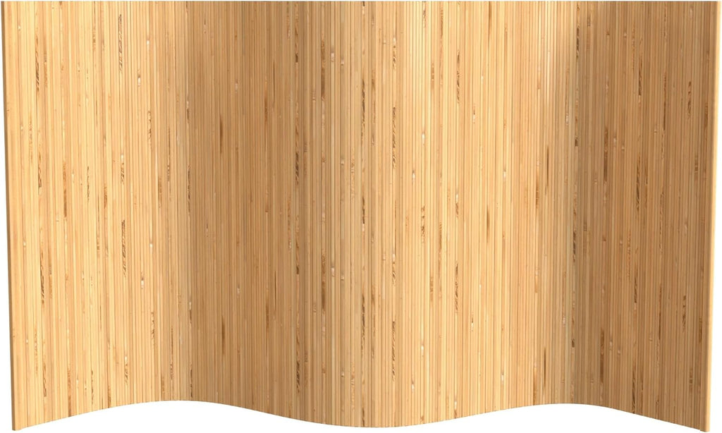 4 ft. Tall Reversible Bamboo Wave Screen - Burnt Bamboo