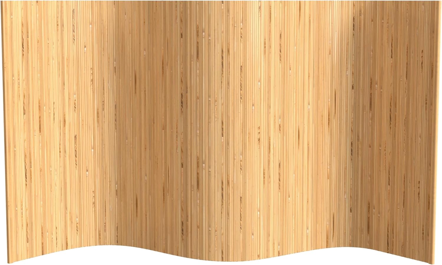 4 ft. Tall Reversible Bamboo Wave Screen - Burnt Bamboo
