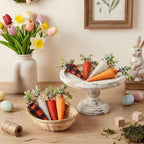 Skylety 8 Pcs Easter Carrot Fabric Artificial Carrot Rustic Nonwoven Stuffed for Farmhouse Spring Easter Baskets Decor Vase Filler Decor Tiered Tray Decoration (Vintage Color)
