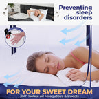 Alvantor® Mosquito Net Bed Canopy Tents Dream Privacy Space Twin Size Sleeping Tents Indoor Pop Up Portable Frame Breathable Cottage Blue (Mattress Not Included)