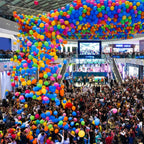 8FT Balloon Drop Net for Ceiling Release, Balloon Transport Bags, Holds 100 Balloons, Balloon Drop Kit with Pull Cord, Party Decoration for Gender Reveal, Wedding, Birthday, New Year’s Eve & Christmas