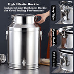 Airtight 20L Stainless Steel Milk Canfarm Storage Container with Sealed Lid & Spigot Dispenser for Milk Wine Oil Teadurable & Convenient Transport Solution,Siliver-28L