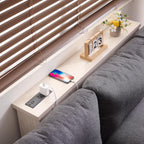 Console Table with Power Outlet and USB Port, 47" Long Behind Couch Table with Charging Station, Narrow Sofa Table for Entryway, Living Room, Foyer, Hallway, White Oak Grey