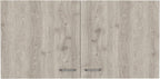 White and Light Grey 2-Door Wall Cabinet, 2-Compartment Kitchen Storage & Organization