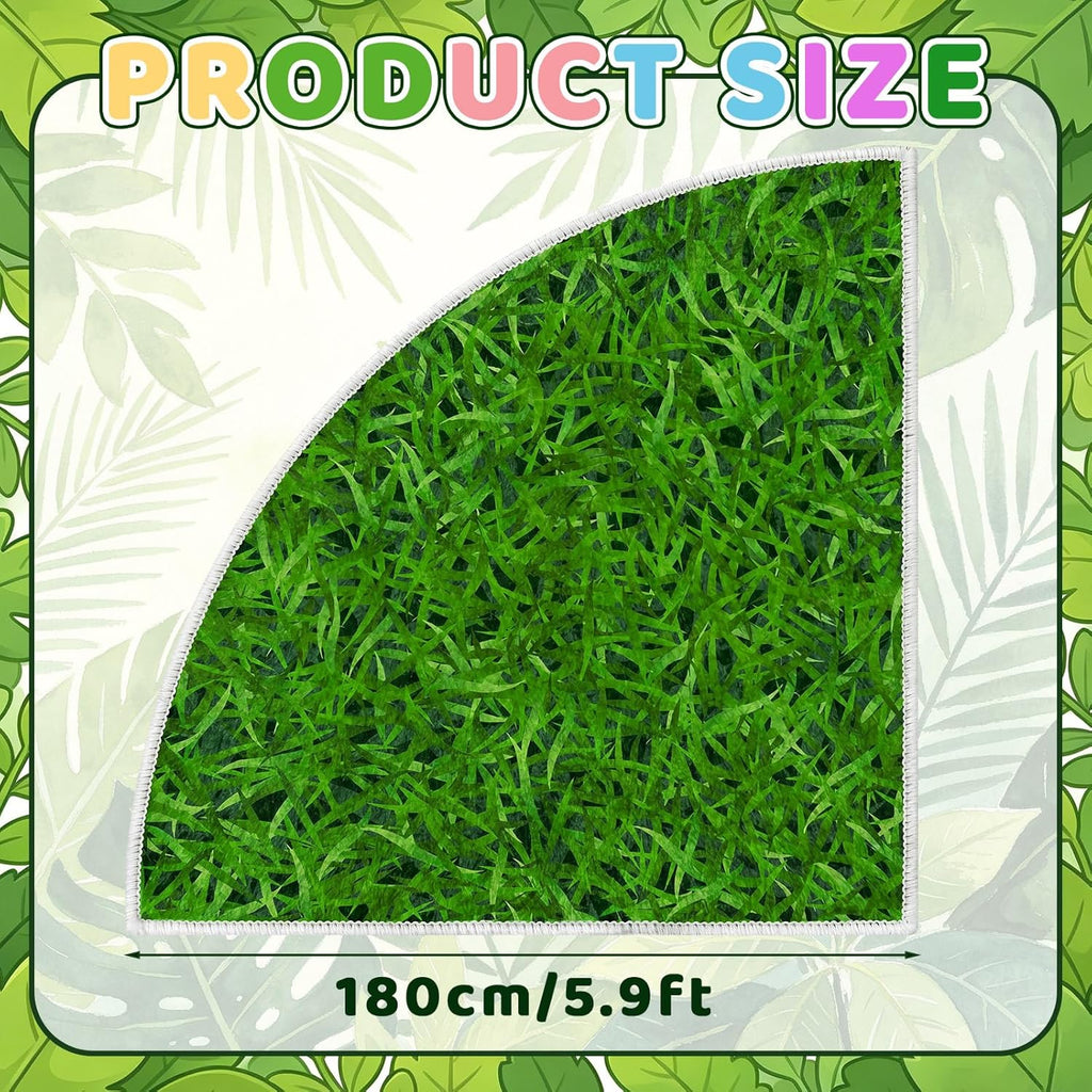 5.9 ft Classroom Quarter Circle Rug Non Slip Grass Carpet Reading Corner Rug for Elementary Preschool Daycares School Calming Corner Home Bedroom Playroom Decor