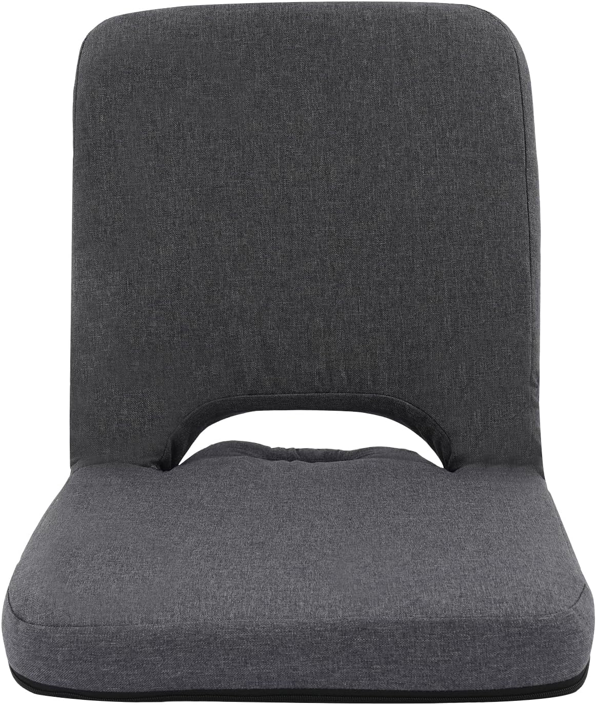 Folding Floor Chair, Multi-Position Meditation Chair, Portable Sofa Lounge Recliner with Back Support 3.54" Thickness Cushion for Adults Yoga Video Gaming Reading TV Watching (Grey)