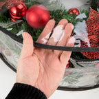 Clear Wreath Storage Bag 24 Inch Christmas Wreath Storage Container, Heavy Duty Wreath Protector with Handle for Holiday Seasonal Wreath Garland
