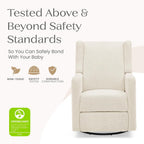 Delta Children Mercer Electronic Power Recliner and Swivel Glider with USB-A and Type-C Ports - Greenguard Gold Certified - Stain-Resistant Performance Fabric is Oeko-TEX Standard 100 Certified, Shell