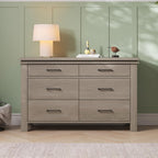 Child Craft Denman Crib, Dresser, Chest, and Nightstand 4-Piece Nursery Set, Grows with Your Baby (Crescent Gray)
