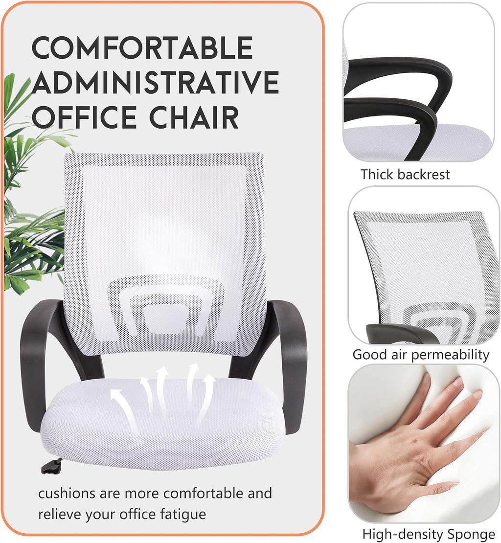 PayLessHere Home Office Chair Desk Computer Chair Adjustable Ergonomic Chair Lumbar Support Armrest Executive with High Density Mesh 360 Degree Swivel Chair for Adults Chair (Pack of 1, Beige)