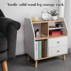Nightstand with 2 Drawers, Modern Bedside Table Simple Bedside Storage Locker Nordic Bedside Storage Cabinet for Home Bedroom