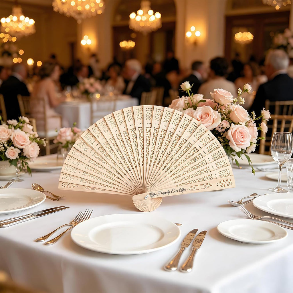 Personalised Wedding Hand Fans – Custom Engraved hand fans, perfect for weddings and graduation ceremonies (1)
