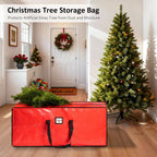 7.5 ft Christmas Tree Storage Bag, Fits Large Artificial Holiday Xmas Tree, Waterproof Material with Durable Reinforced Handles & Dual Zippers, Protects From Dust, Insects and Moisture, Red