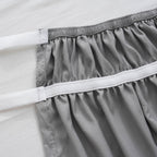 Boho Bed Skirt with 16 Inch Drop, Wrap Around Tassel Bed Skirt, Elastic Dust Ruffle with Adjustable Belts, Easy to Put On, Bed Frame Cover, Machine Washable (Gray,Queen 60"x80")