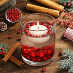 Hicarer 120 Pcs Valentines Day Vase Filler Red Water Beads 3 Sizes Floating Beads for Vases Candle Holder Holiday Romantic Table Centerpieces Bedroom Decorations, 14/20/30 mm (Red)